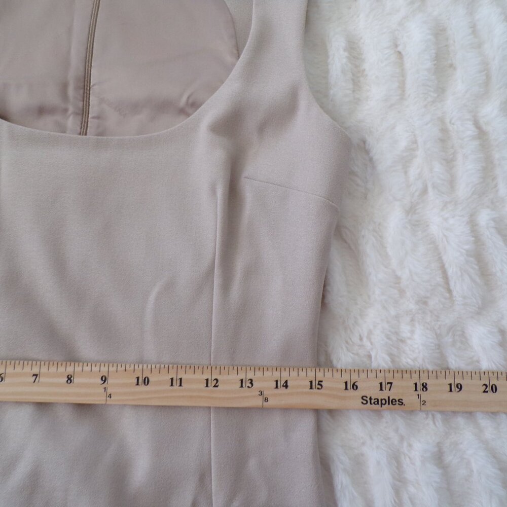 Dolce & Gabbana tan pencil wool sheath dress 46/M - Picture 6 of 11